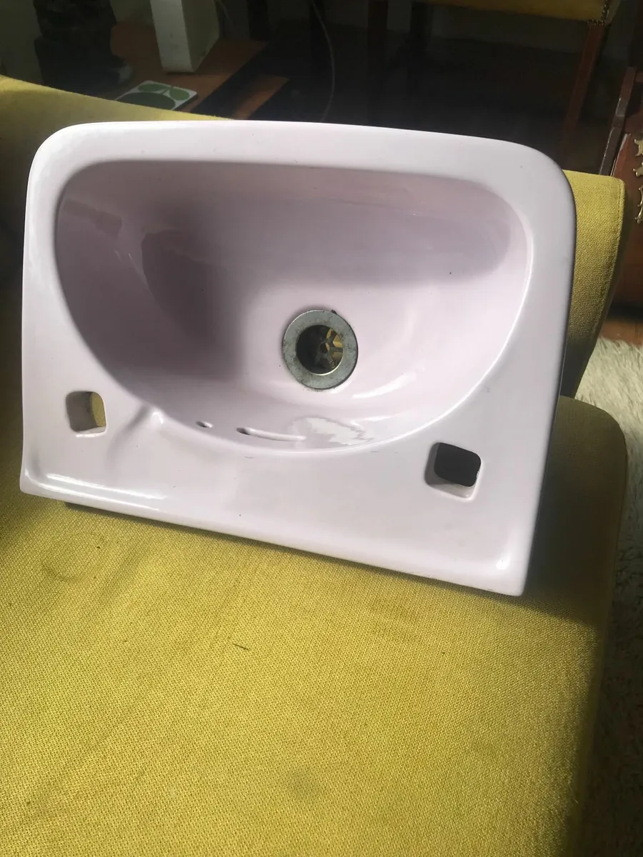Bathroom Sink - Mauve - Vintage - Antique - Image 4