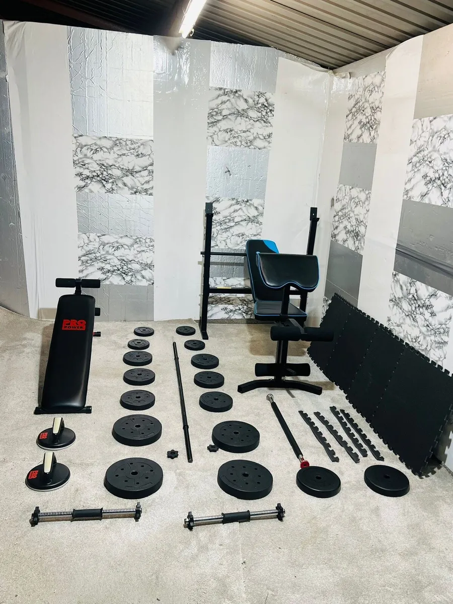 2 Bench’s  Weights barbell dumbbells pull-up bar - Image 1