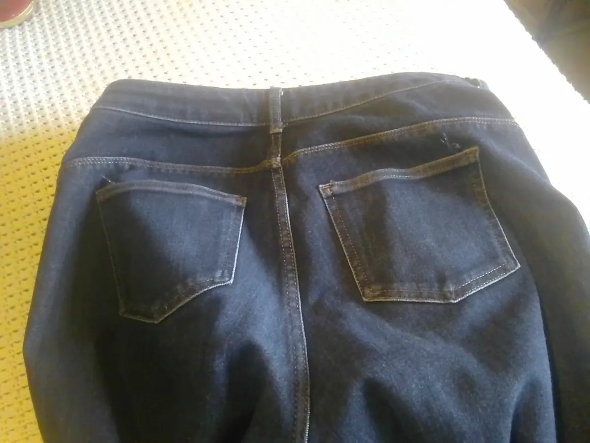 NEXT STRAIGHT LEG STRETCH HIGH WAIST JEANS 14 REG - Image 3