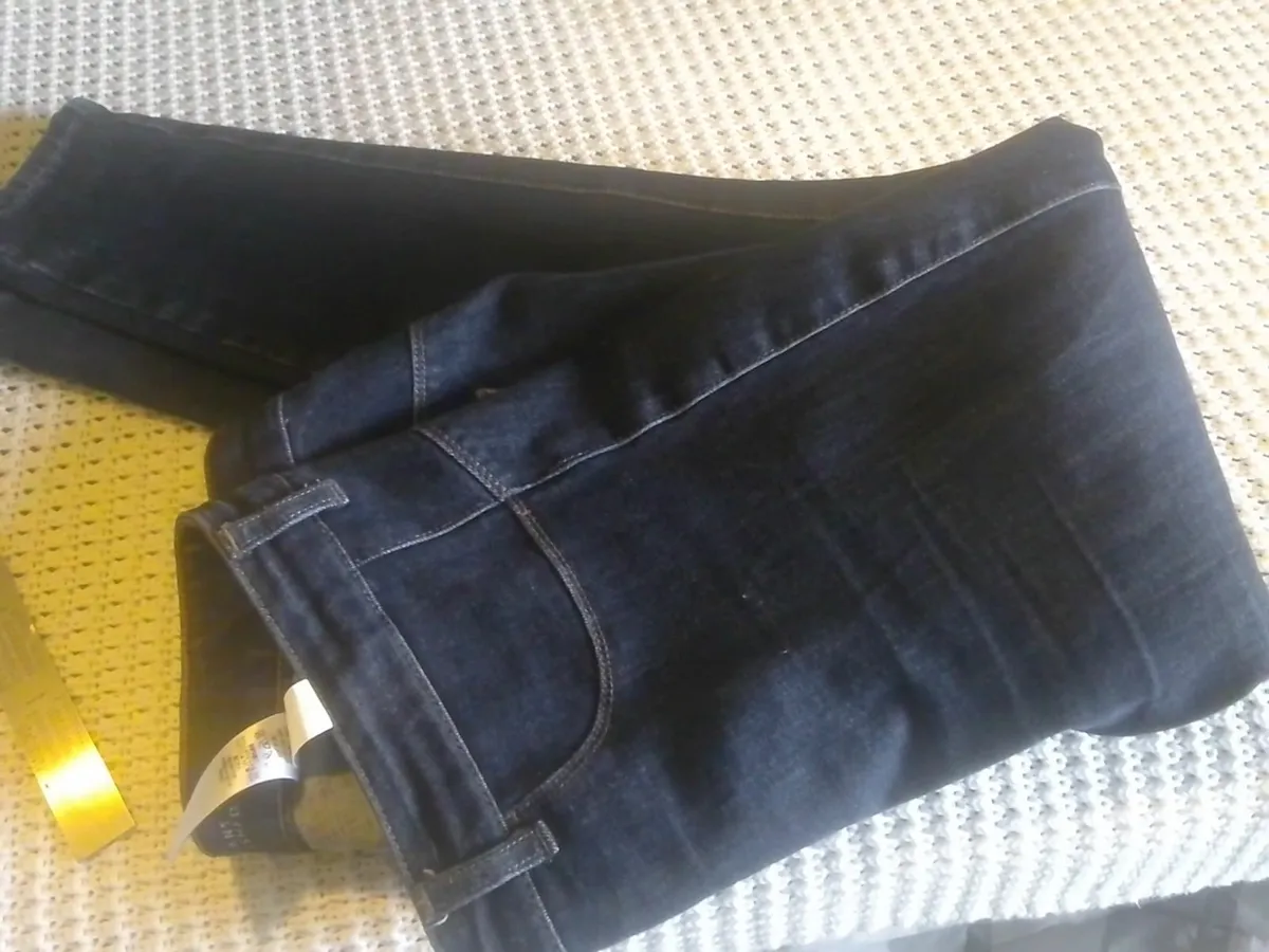 NEXT STRAIGHT LEG STRETCH HIGH WAIST JEANS 14 REG - Image 4
