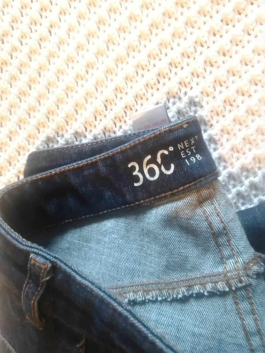 NEXT STRAIGHT LEG STRETCH HIGH WAIST JEANS 14 REG - Image 1