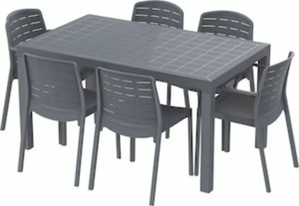 Cedargrain 6 Seater Table & 4 Chairs & 2 Armchairs - Image 2
