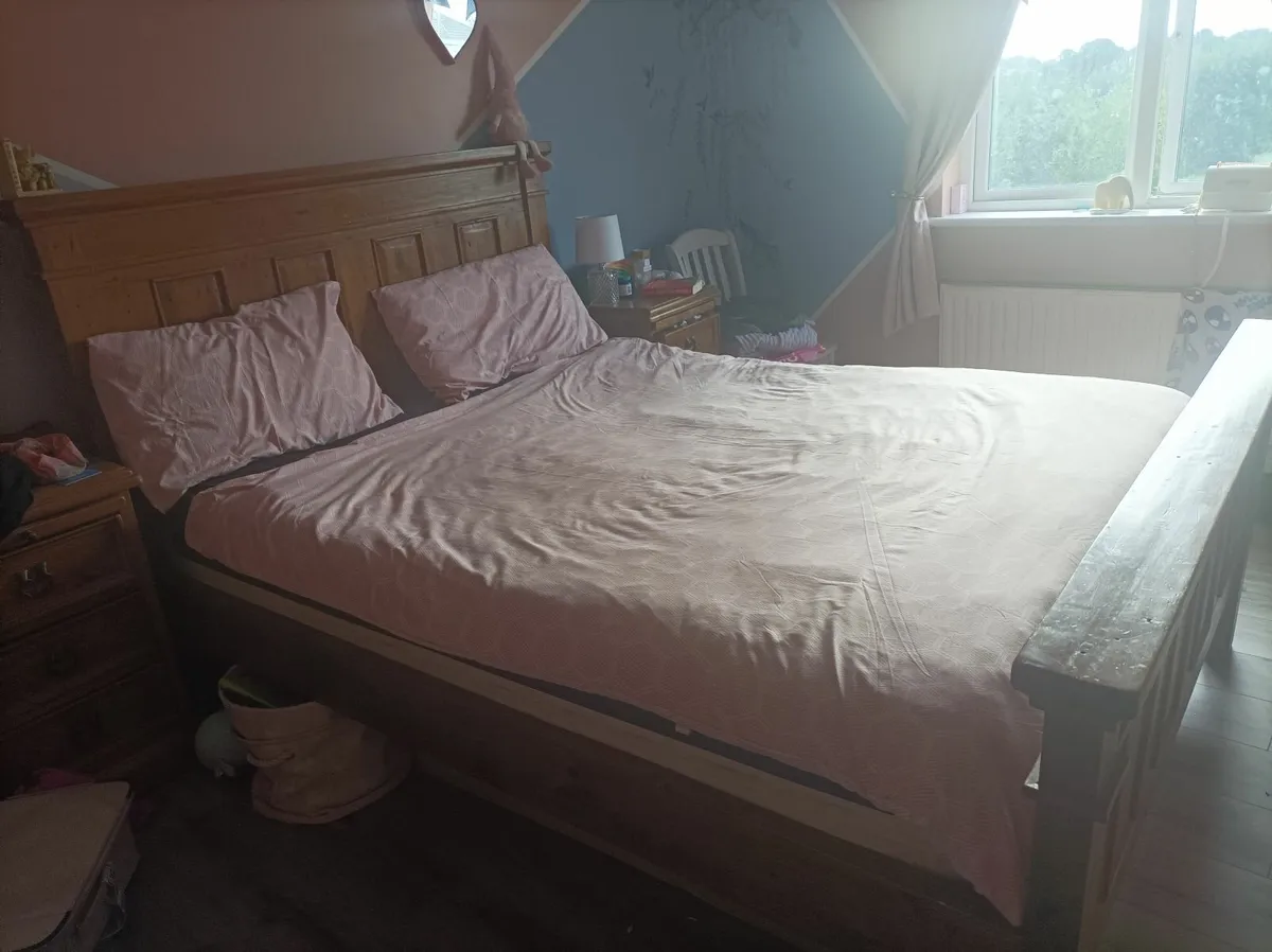 King size bed...solid wood - Image 2