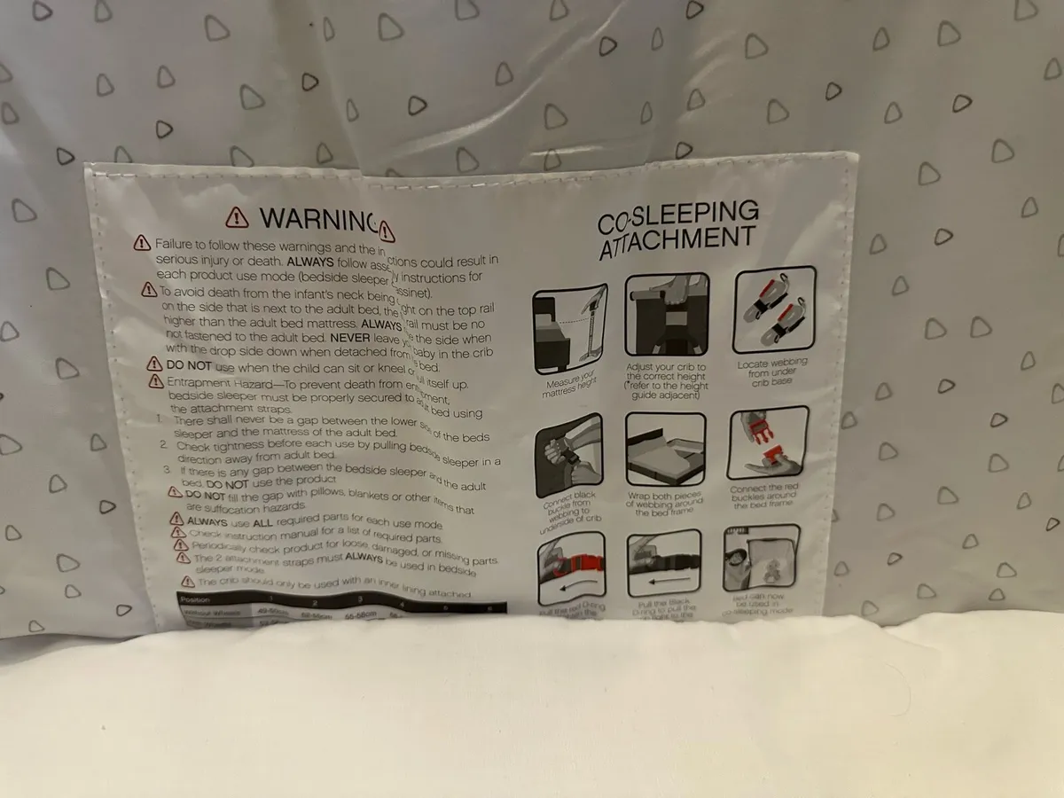 Tutti Bambini CoZee Lite Bedside Crib for sale - Image 1