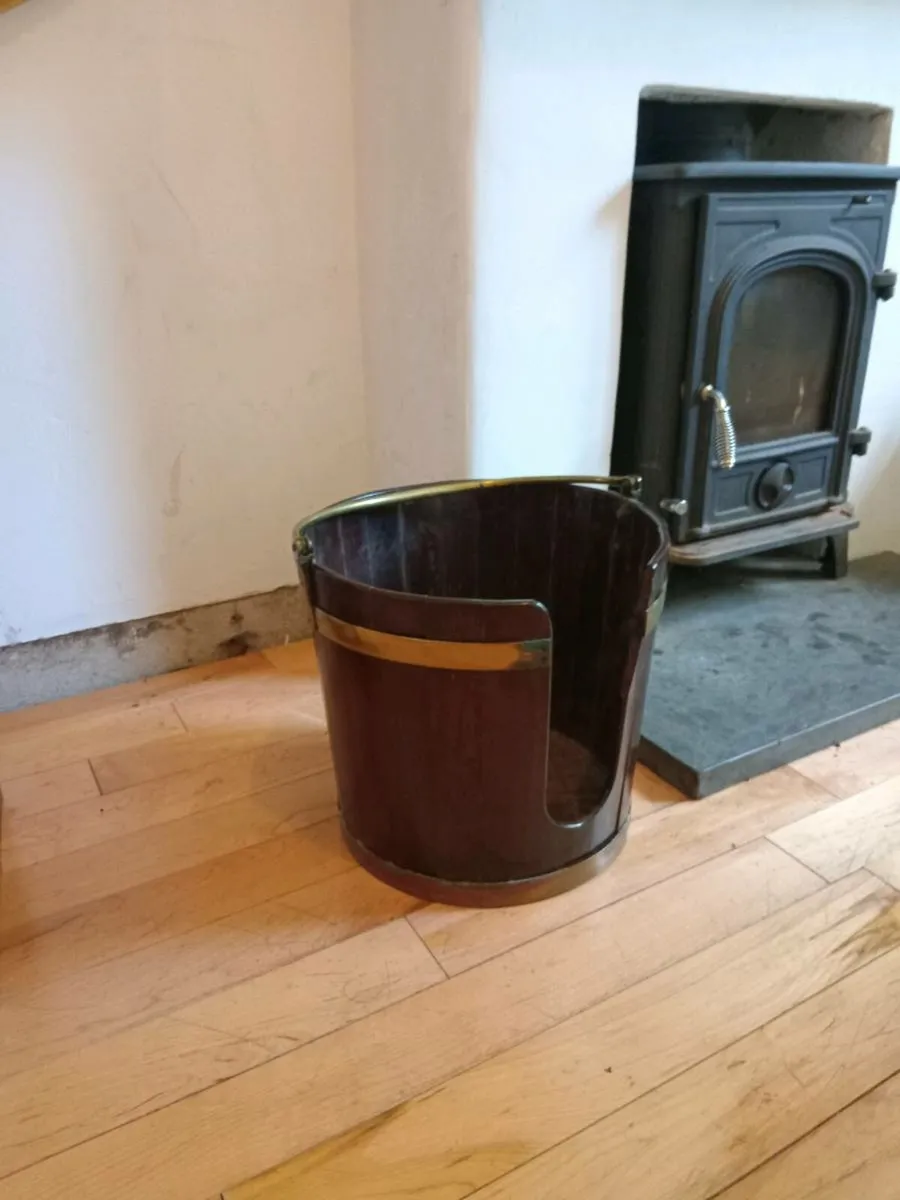 antique georgian peat  bucket 1790s george 111 - Image 2