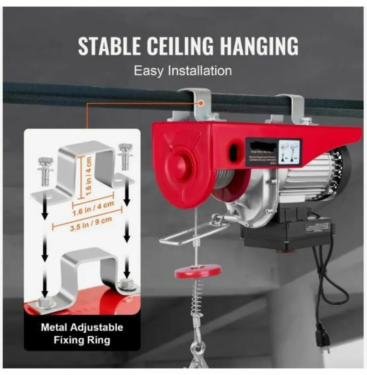 Electric Hoist, 249.5 kg Lifting Capacity, 510W - Image 4