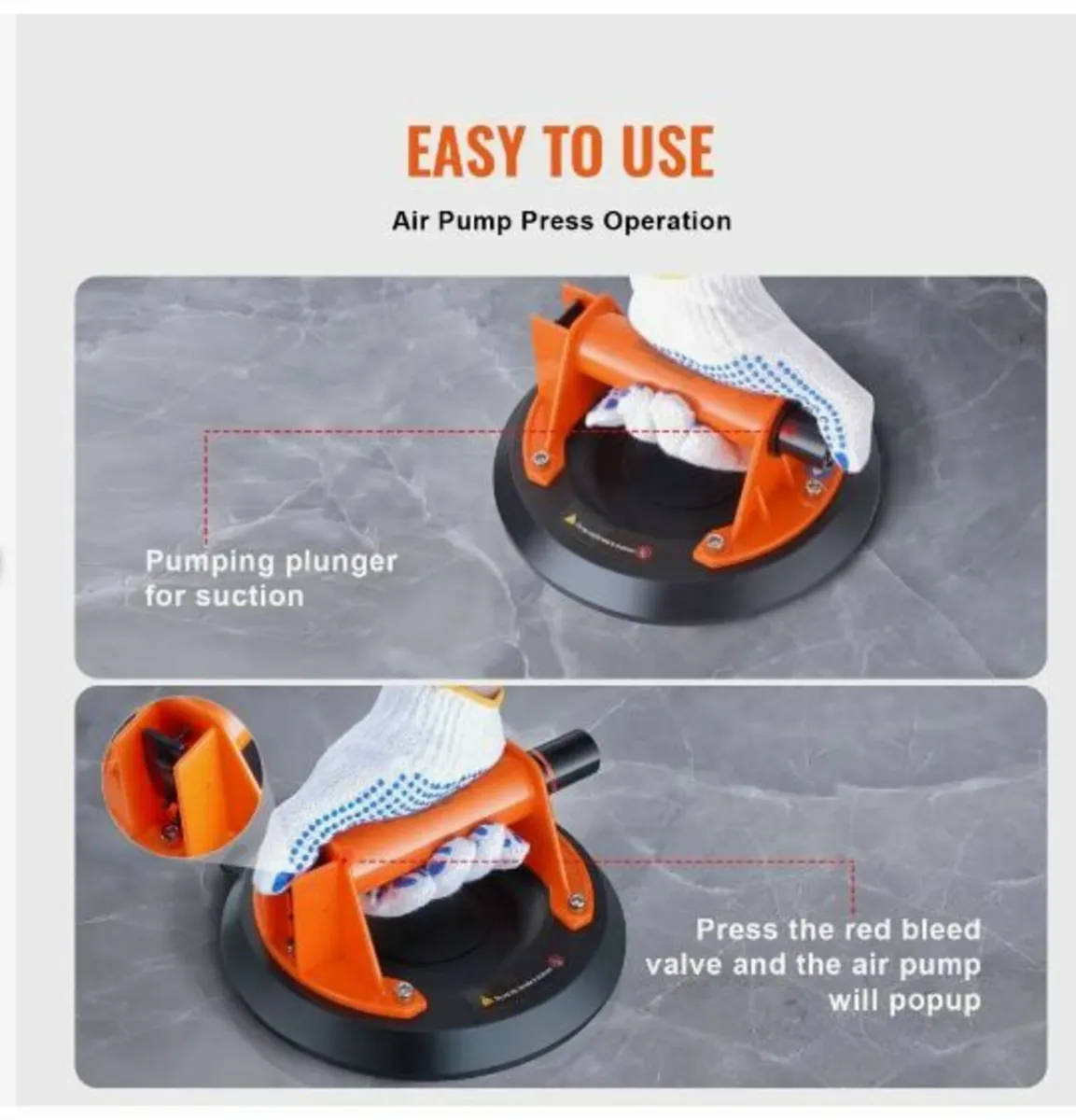 Glass Suction Cup, 20.3 cm 279 kg Load Capacity - Image 3