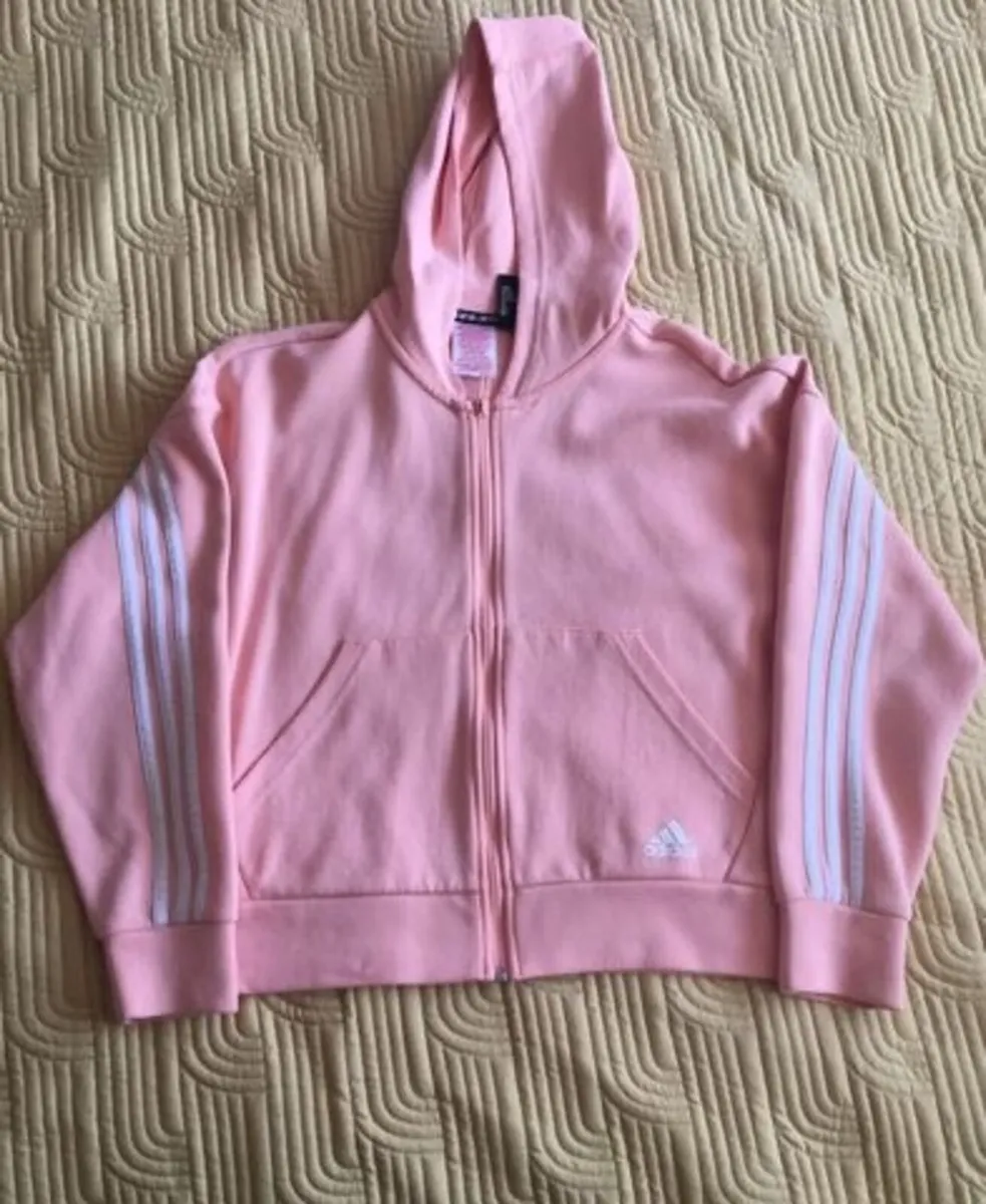 Adidas Peach Hoodie Age 13-14 years - Image 1