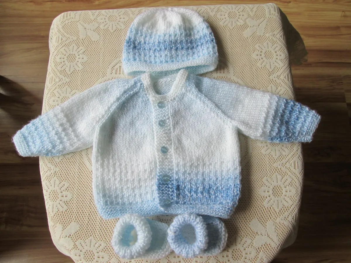 Handmade  Baby's   Cardigan Set's & Blanket - Image 1
