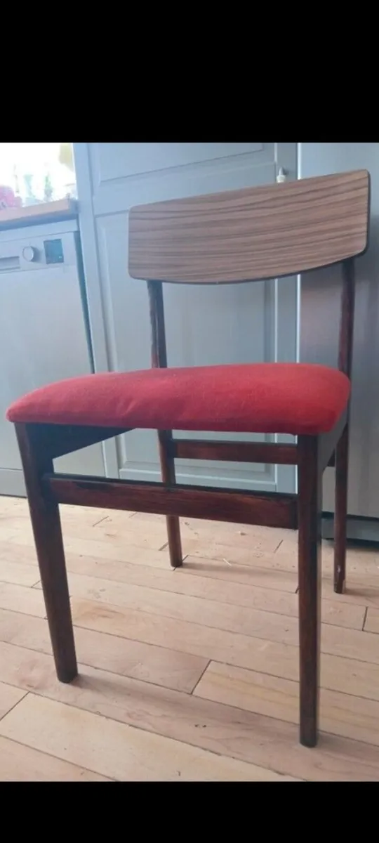 mid century teak dining chairs x4 - Image 2