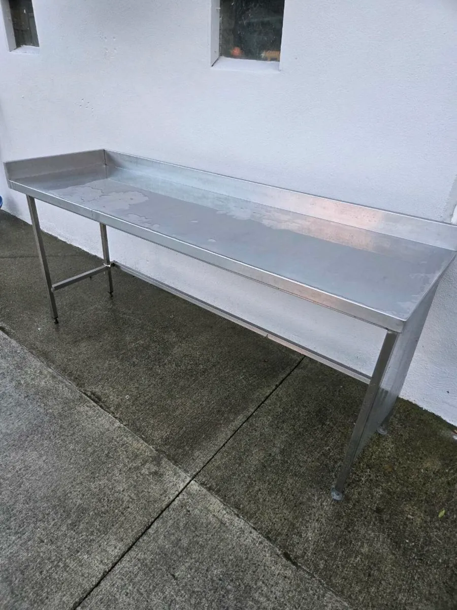 Large stainless steel table - Image 3