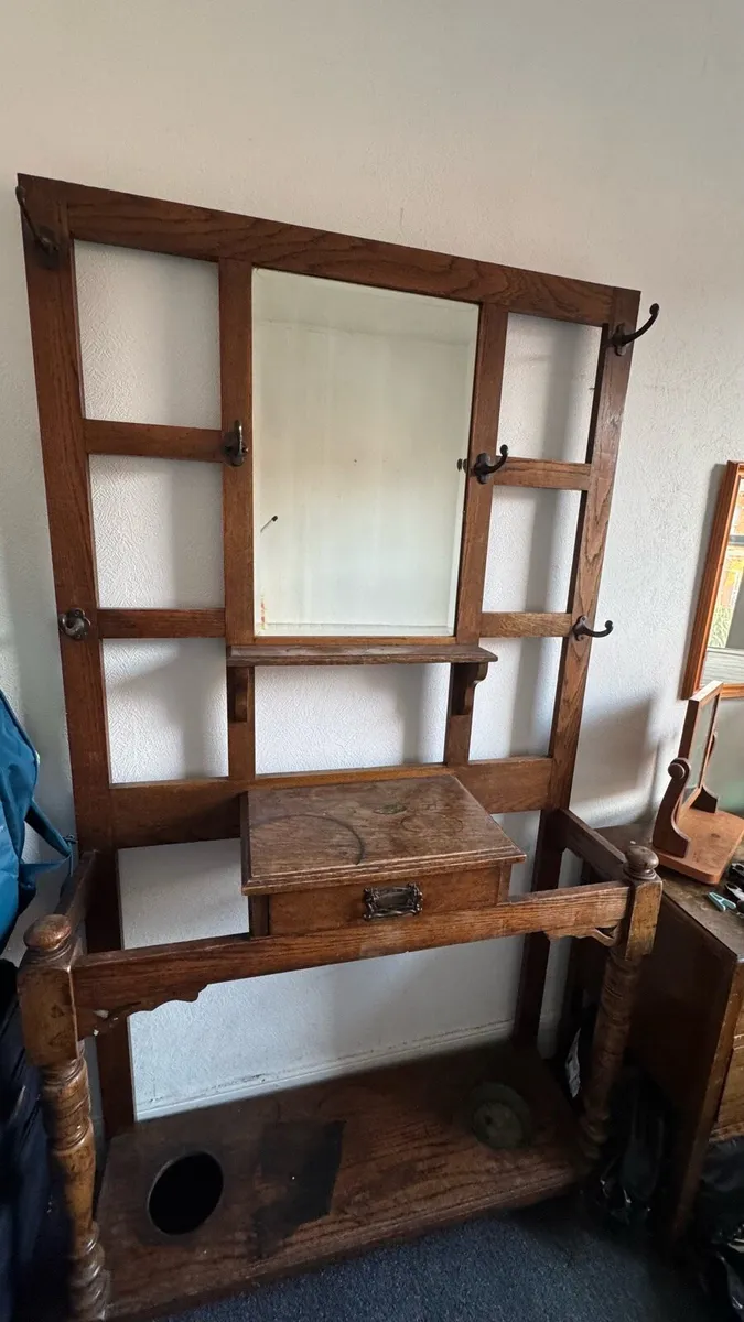 Vintage Hall stand, c1900 - Free to collect - Image 1