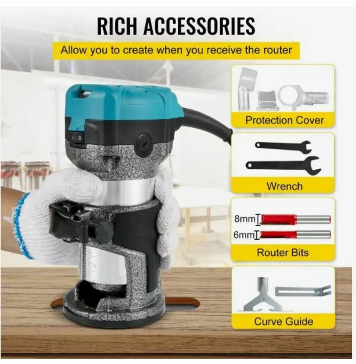 Router Tool, 710W Wood Router - Image 2