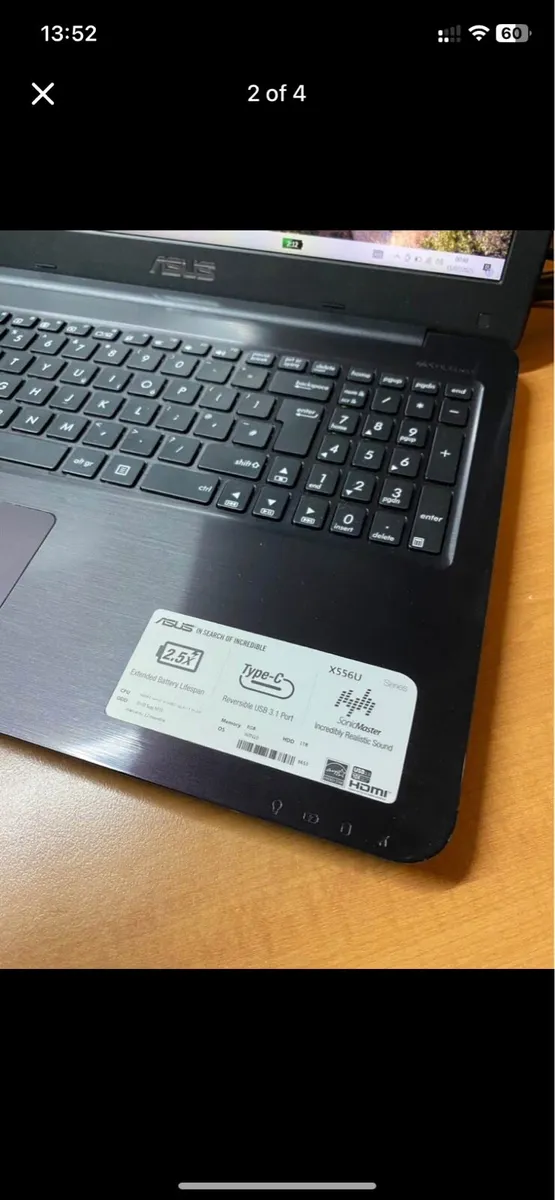 Asus laptop i7 pro 8-256 windows - Image 2