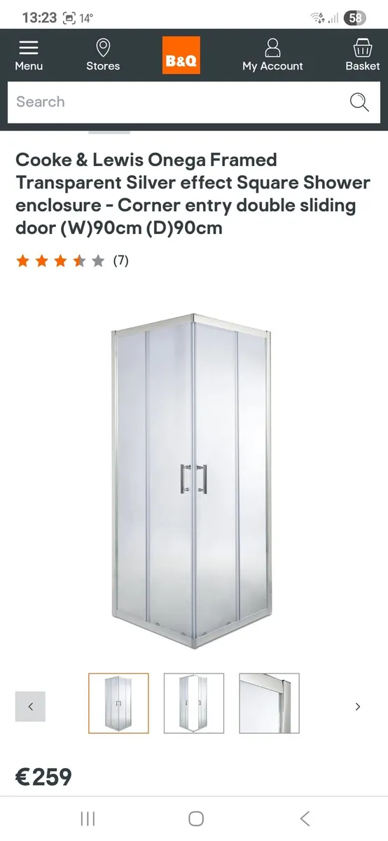Shower enclosure with shower tray - Image 1