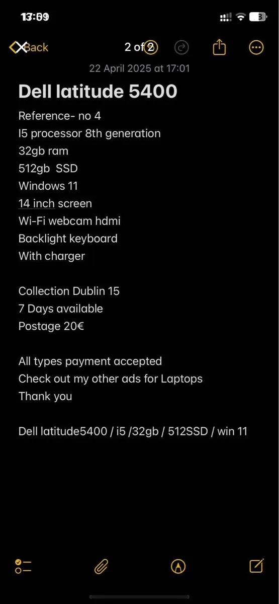 Dell laptop i5 32gb 512 ssd windows - Image 2