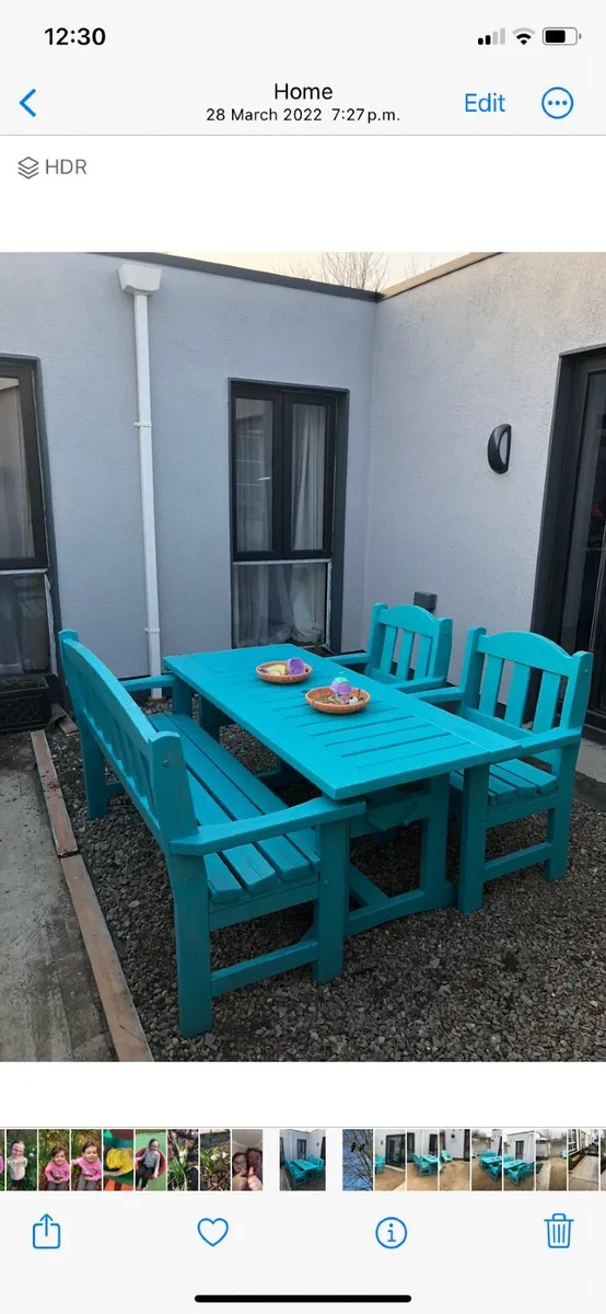 Garden table and chairs