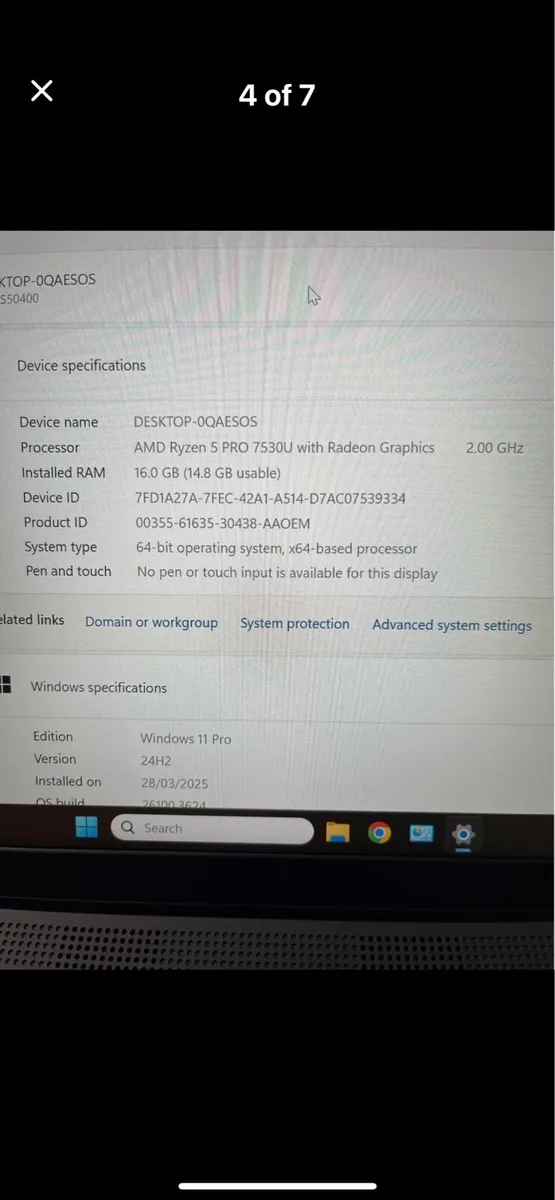 Lenovo Ryzen 5 pro 16-256 Windows - Image 4