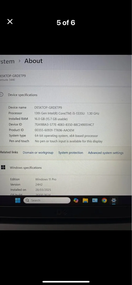 Dell laptop i5 13gen 16-256 Windows - Image 4