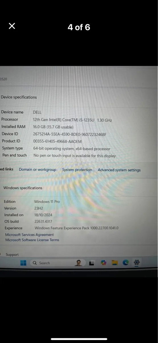 Dell laptop i5 pro 12gen 16-256 - 1 TB Windows - Image 4