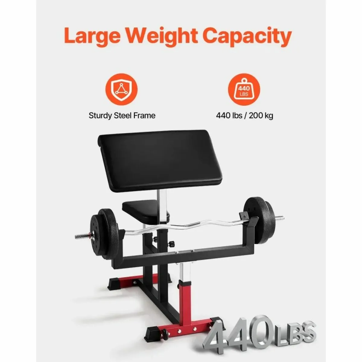 Curl Bench Adjustable Home Gym Biceps M - Image 4