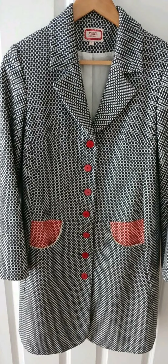 Avoca Anthology Wool Blend Polka Dot Coat - Image 1