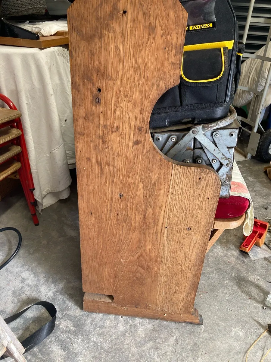 Pitch pine church pew - Image 4