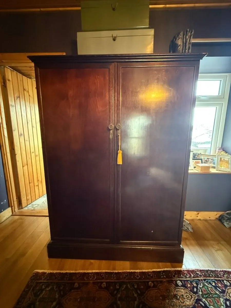 Men's Mahogany 1920's Compactom Wardrobe - Image 1