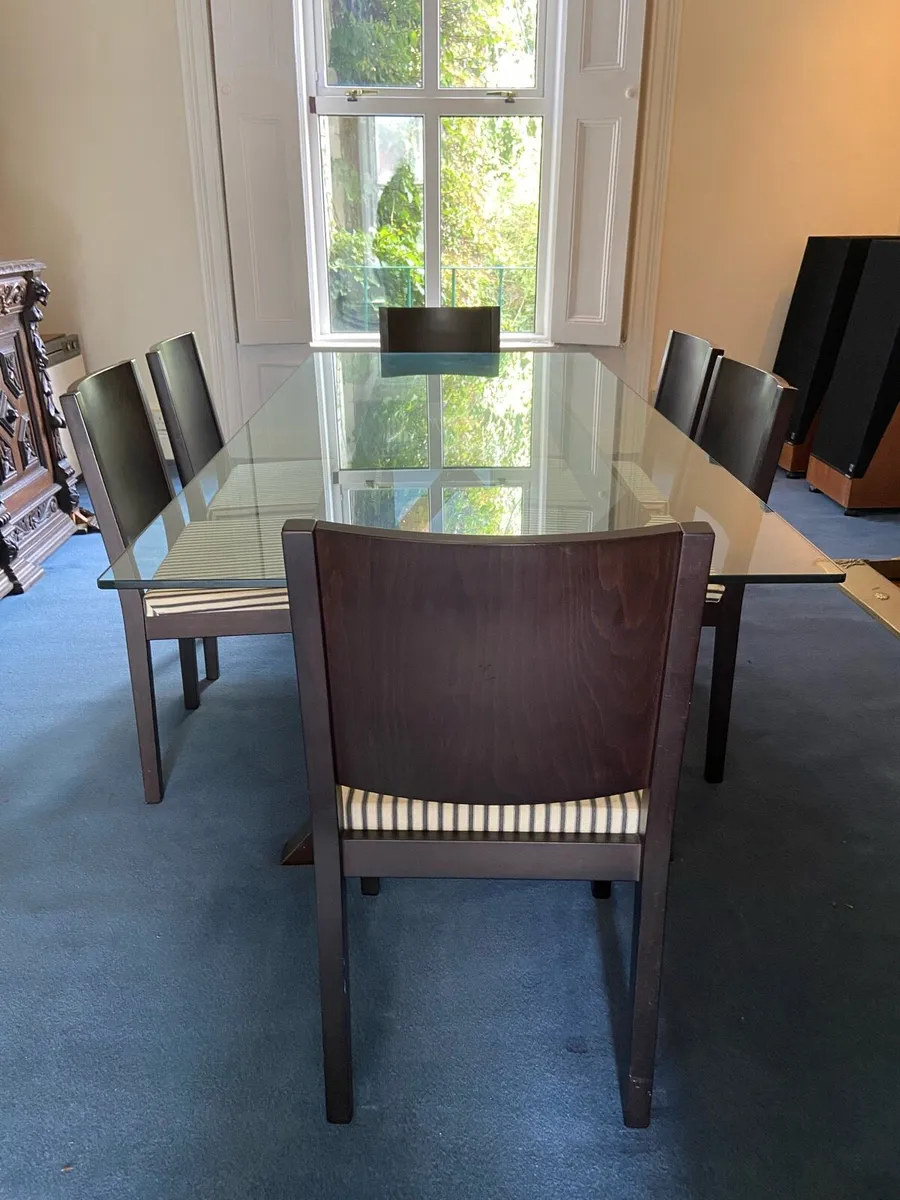 Glass Dining Room table and 6 chairs - Habitat - Image 1