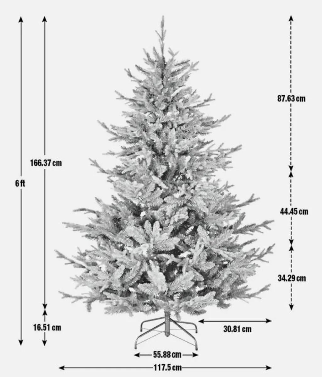 6ft Mixed Tip Natural Look Christmas Tree - Maynooth - Image 2