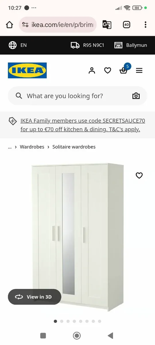 **SOLD PENDING COLLECTION** 3 door ikea wardrobes. - Image 1