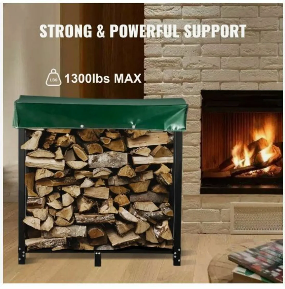 Firewood Log Rack, 6ft Firewood Rack - Image 1