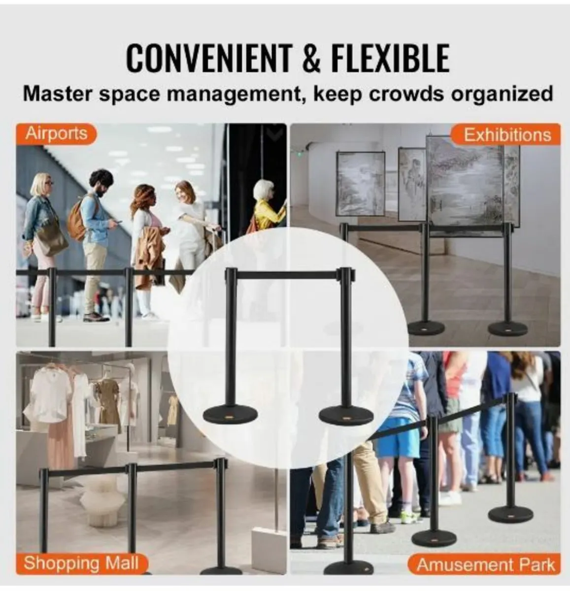 Crowd Control Stanchions, 6-Pack - Image 2