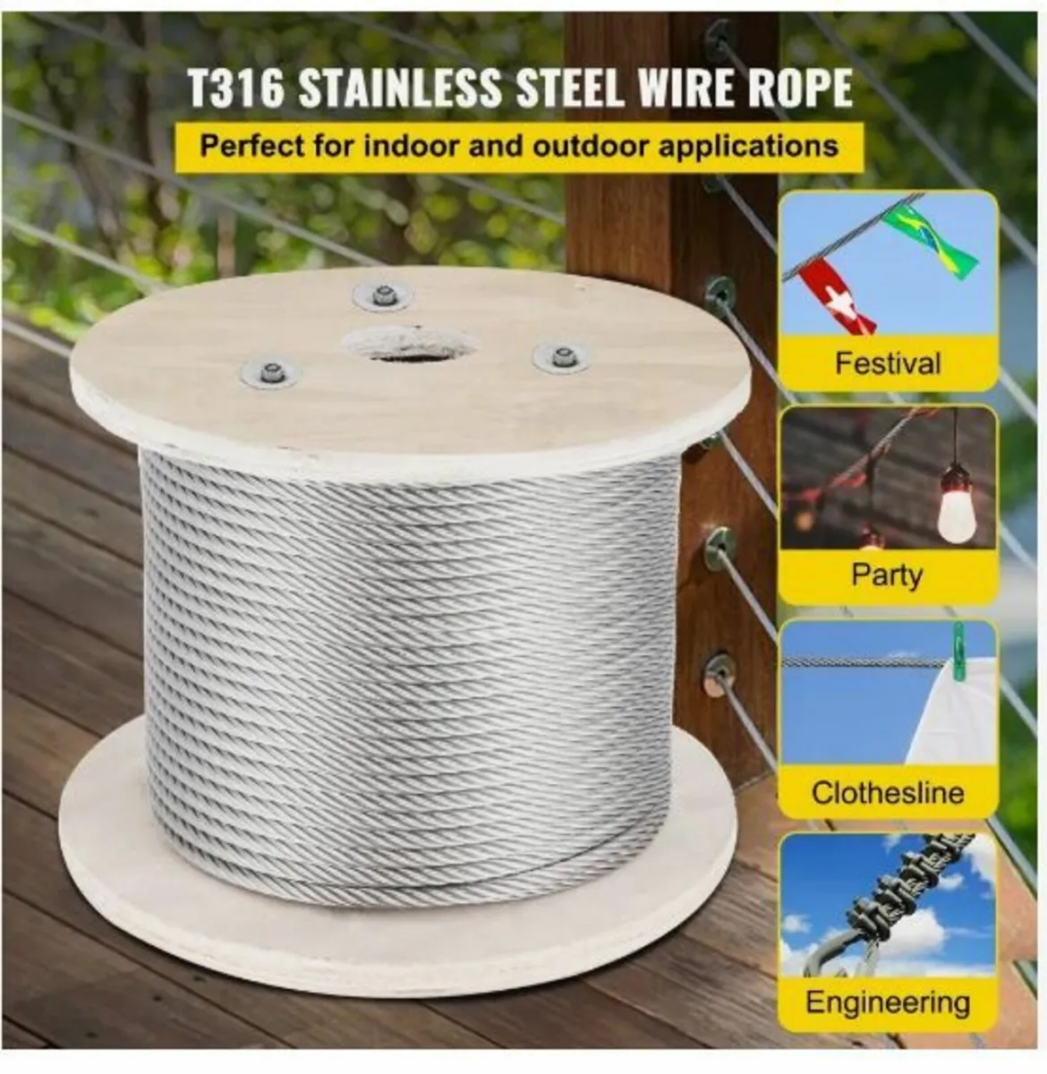 316 Stainless Steel Cable, 500FT - Image 4