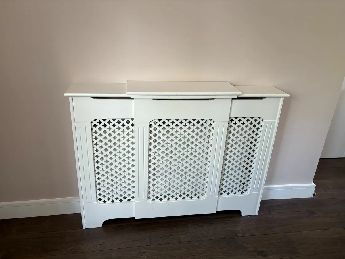 2 White Radiator Covers – Good Condition - Image 1