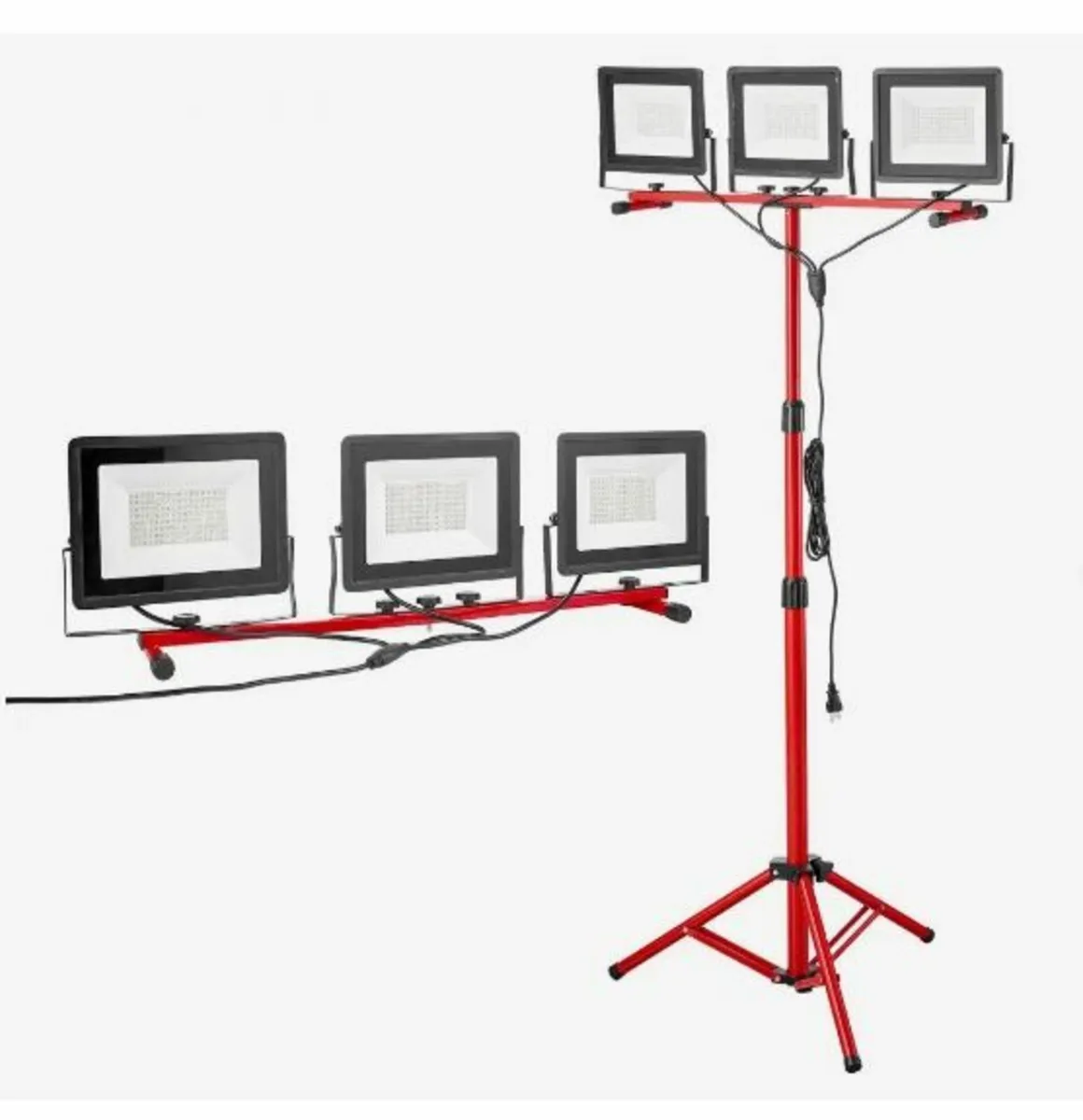 LED Work Light with Stand Tripod Three-Head Portab - Image 1