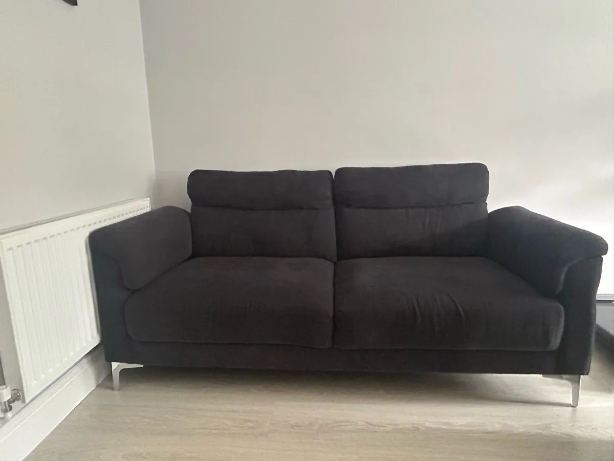 3+2 Compact Navy Sofa Set - Image 1