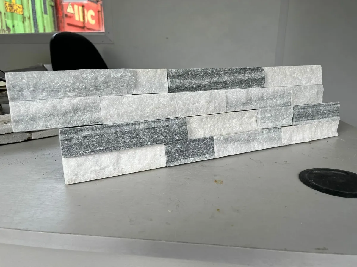 Cloudy Grey split face cladding tiles - Image 3