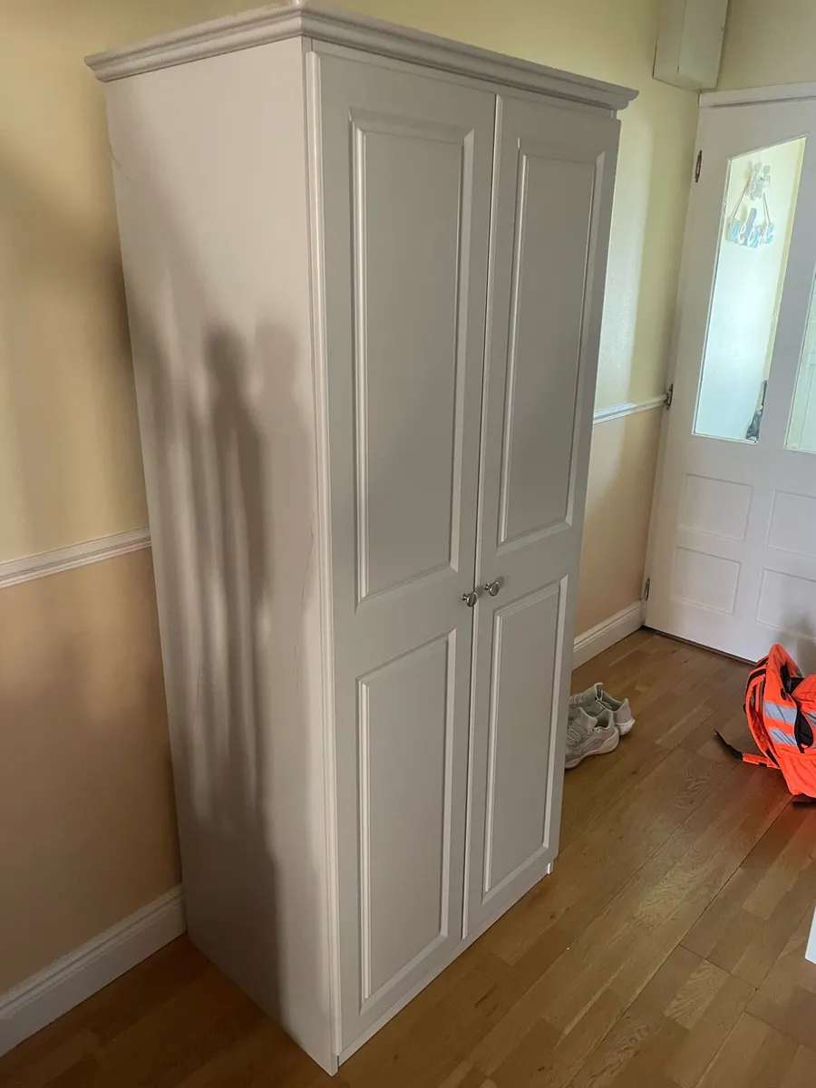 Solid Grey wooden wardrobe - Image 3
