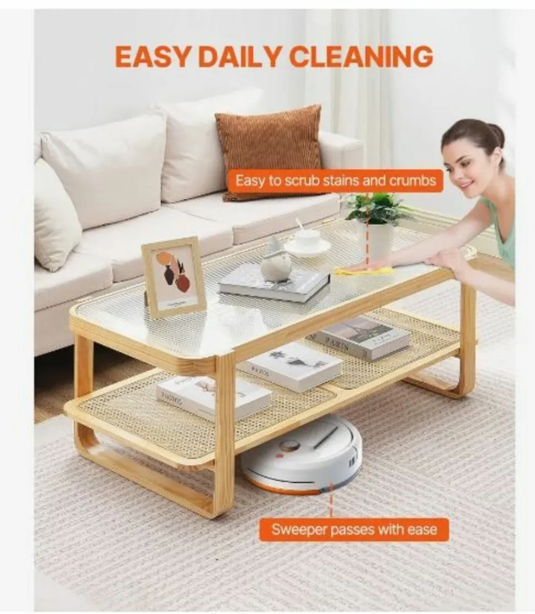 Rattan Coffee Table Rectangle - Image 4