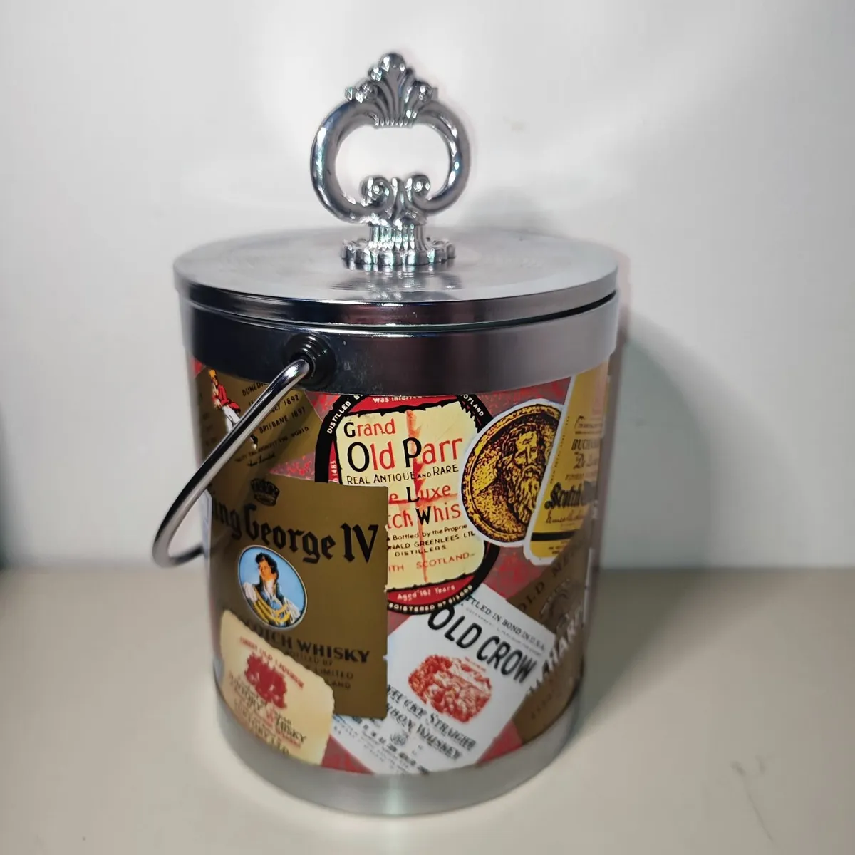 Vintage Ice Bucket Drinks Labels Design Bar Pub 70 - Image 1