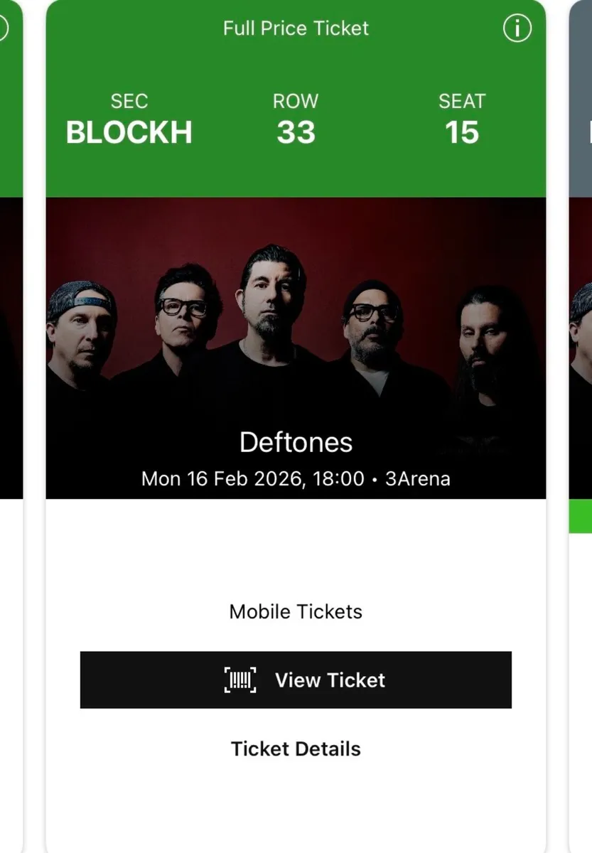 Deftones Ticket