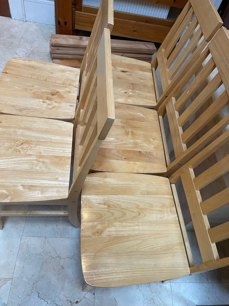 5 x Modern Wooden Kitchen Dining Chairs -Deliver - Image 2