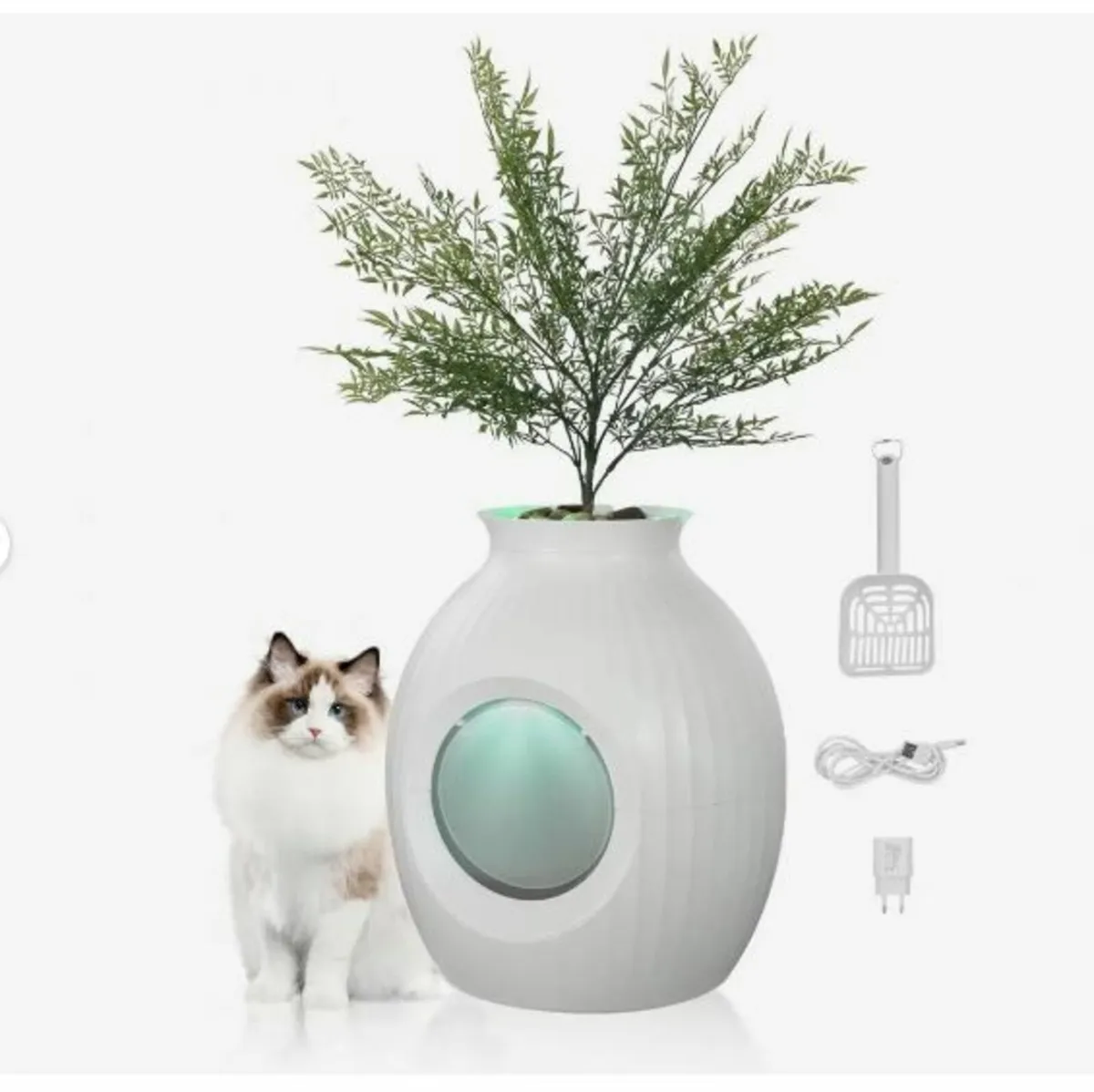 Odor-Free Plant Cat Litter Box Hidden - Image 1