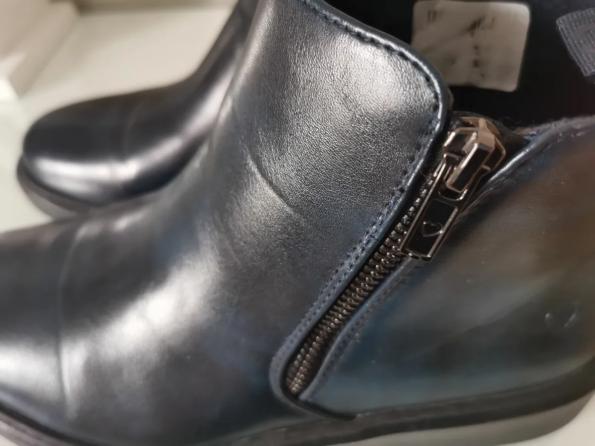 Vegan ankle boots (navy) - Image 3