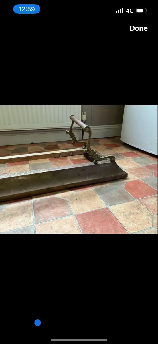 Antique brass and copper fender - Image 4