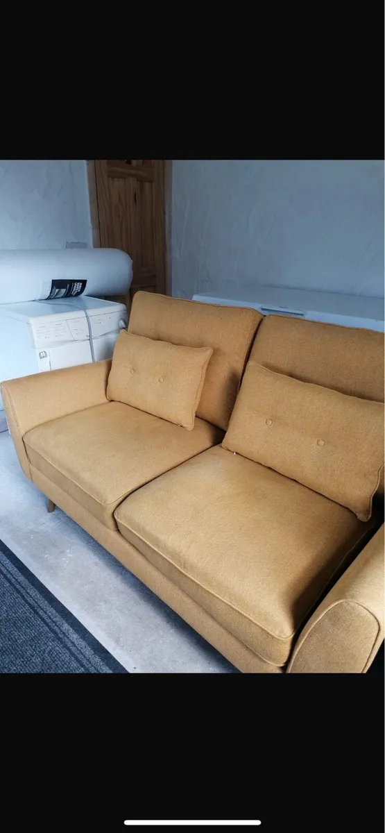 Mustard coloured couch - Image 1
