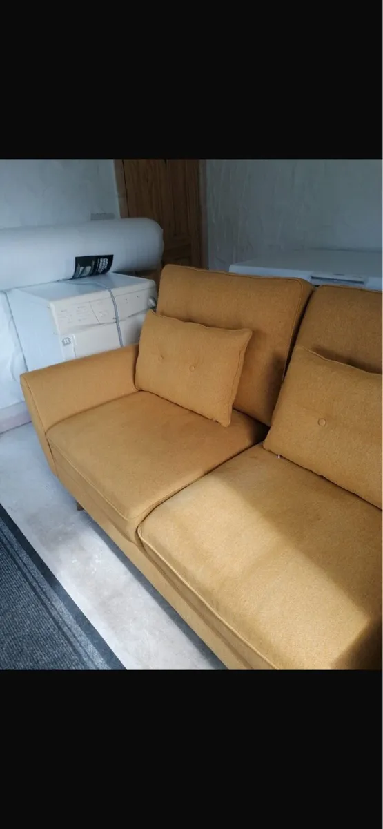 Mustard coloured couch - Image 3