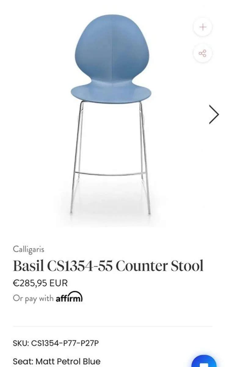 Calligaris Basil Counter Stools (x2) - Image 1
