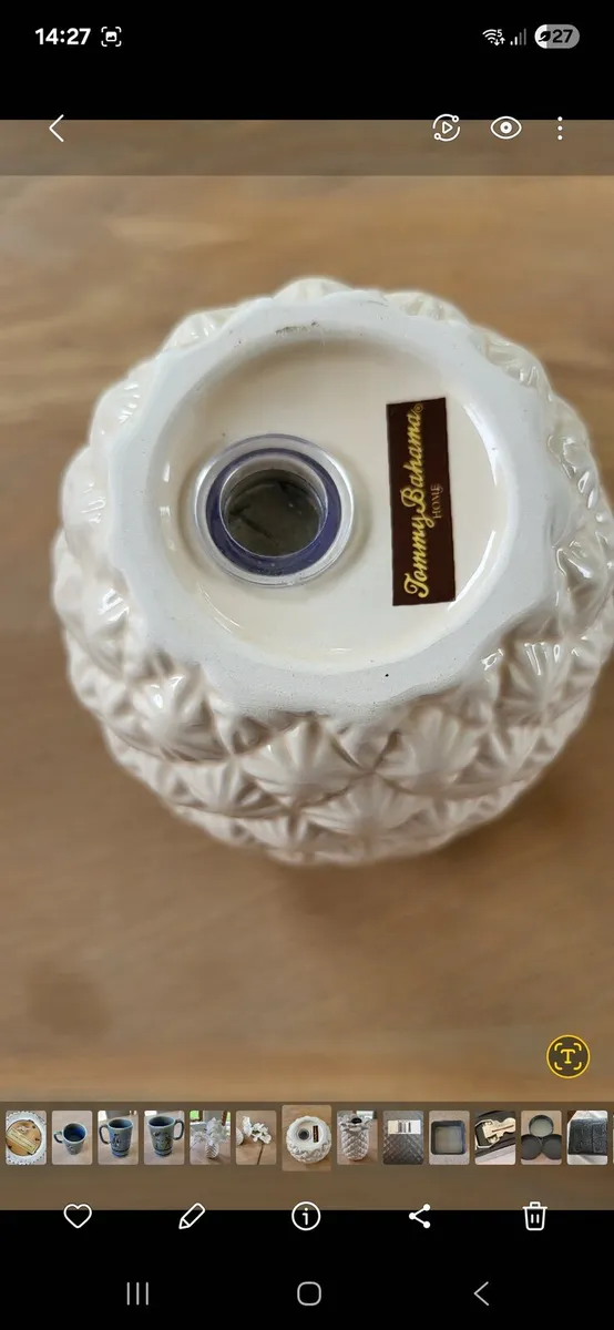Tommy Bahama tissue box & toothbrush holder - Image 4